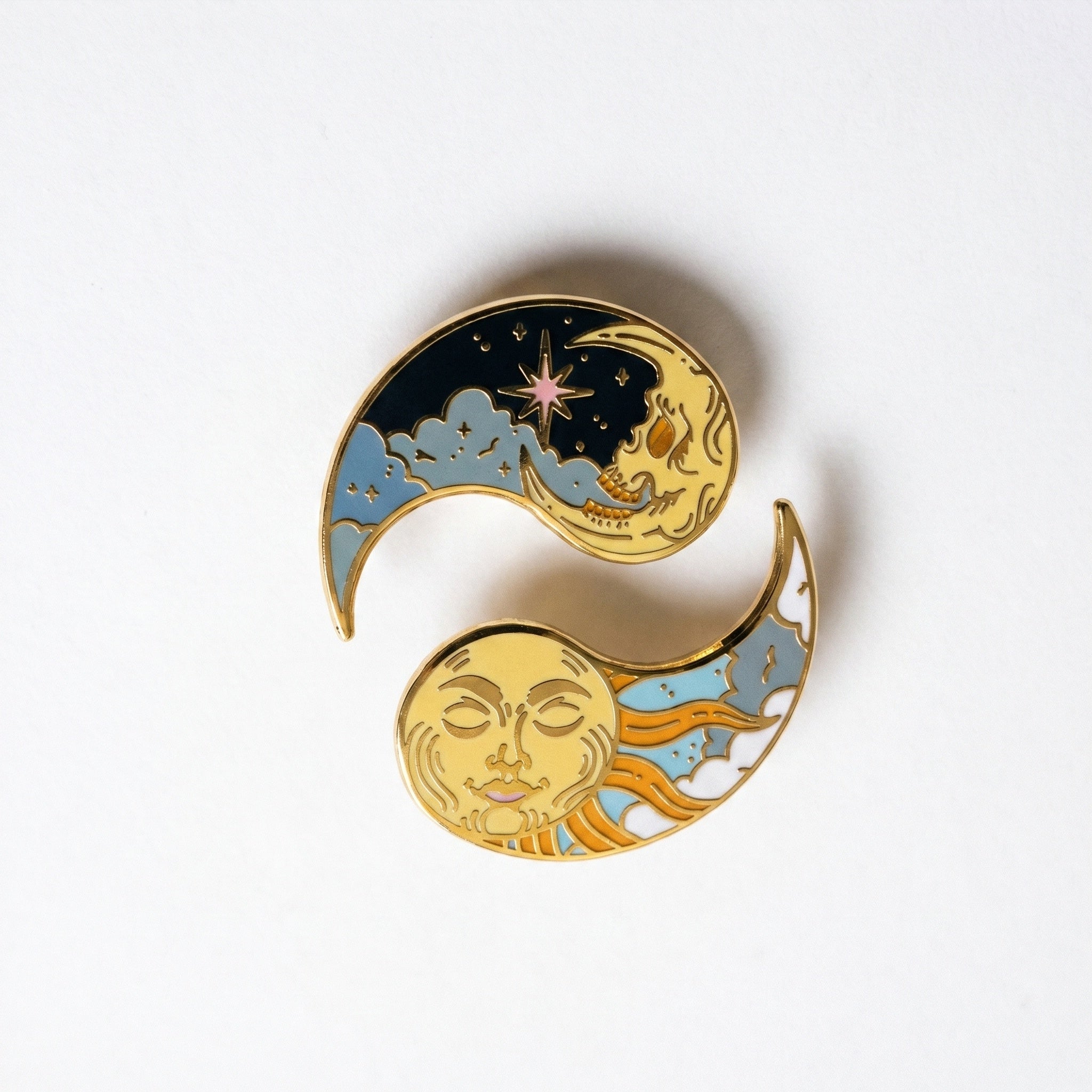 sunsea 30th moon pinz yellow 七宝焼き Strike Gently - Sun and Moon Deluxe Pin Set