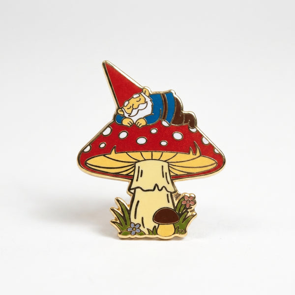 Gnome Shroom Pin