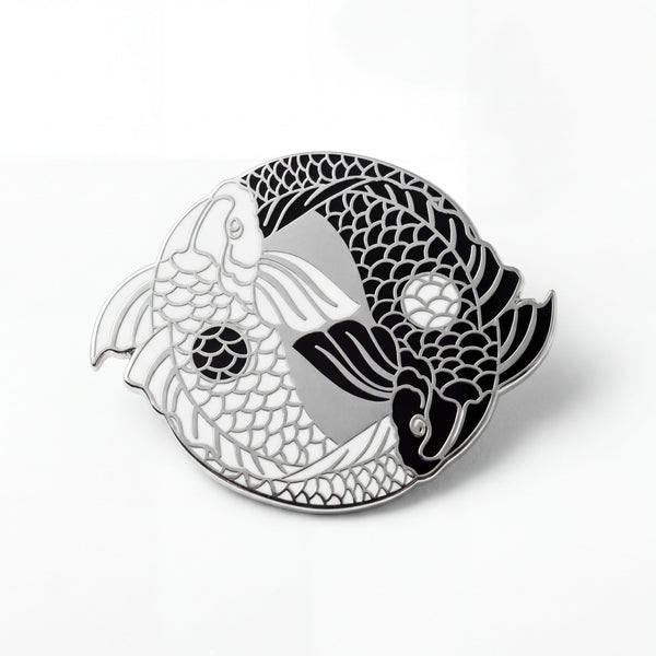 Koi Ouroboros Pin (Silver)