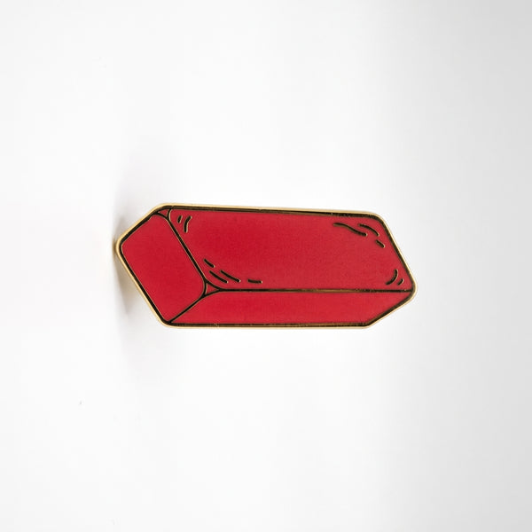 Eraser enamel pin