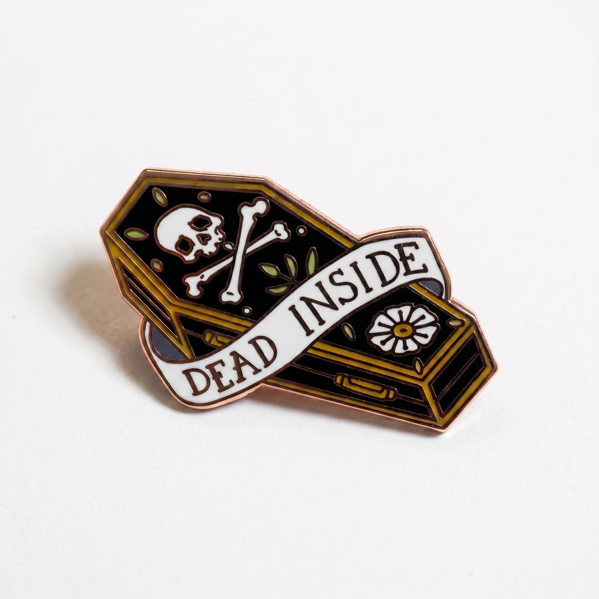 Strike Gently - Dead Inside Coffin Pin