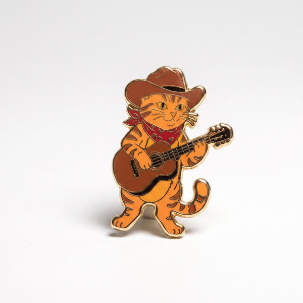 Country Cat enamel pin