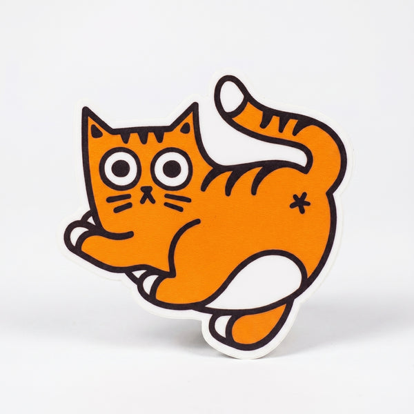 Cat But Sticker Strike Gently - Stickers