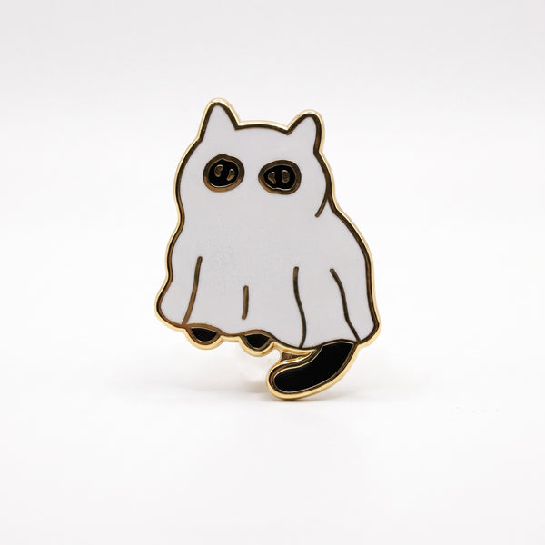 Ghost Cat enamel pin