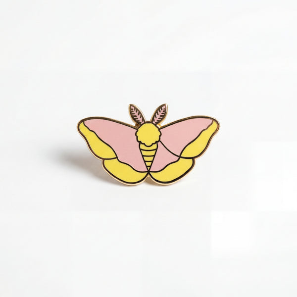 Rosy Maple Moth Pin