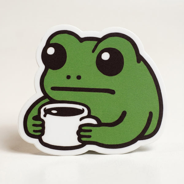 Coffee Frog Sticker