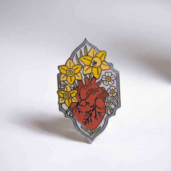 Flower Heart Pin