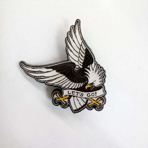 Let's Go enamel pin