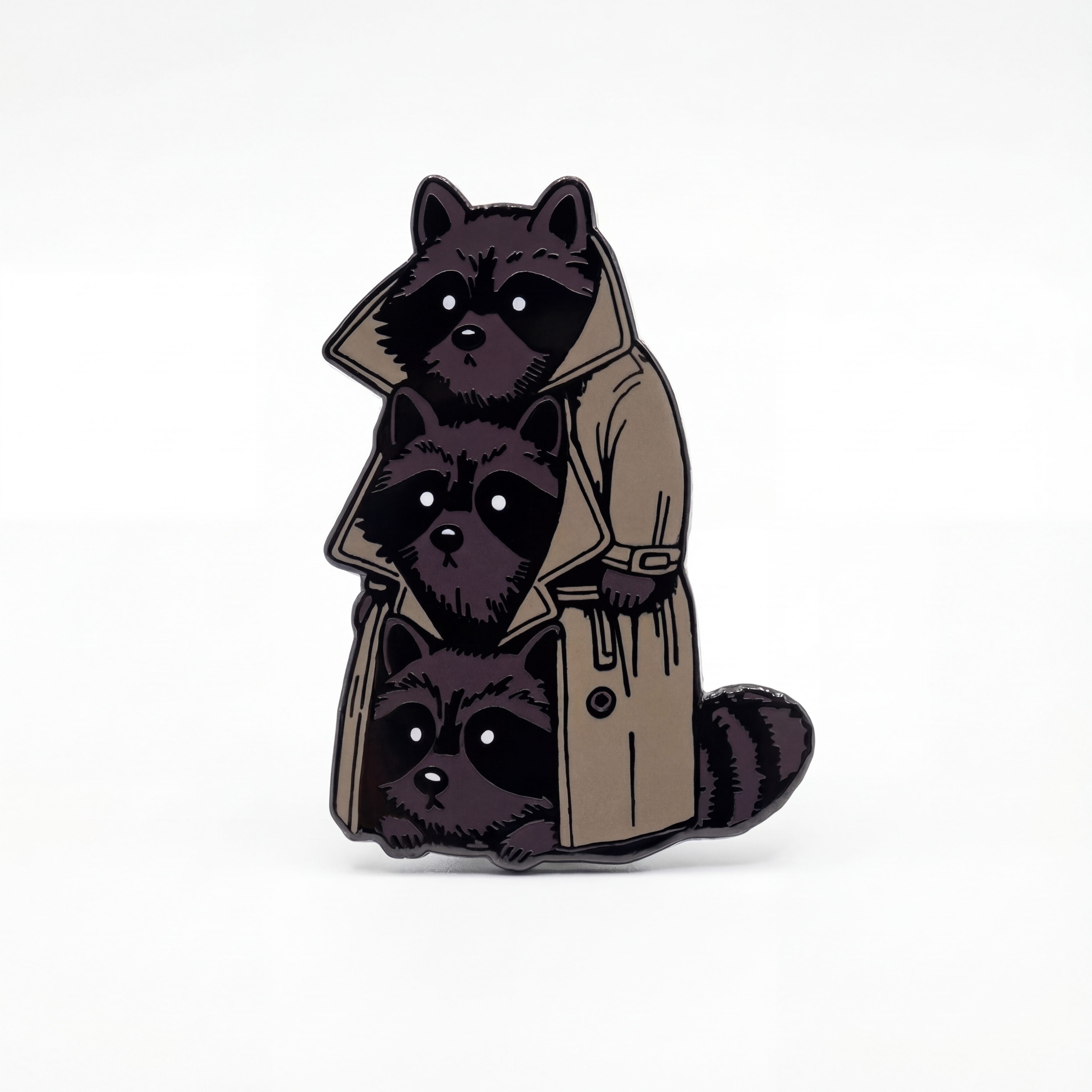Strike Gently - 3 Raccoons In A Trenchcoat Pretending To Be A Guy Pin