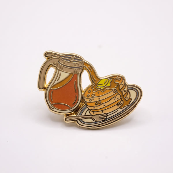 Short Stack enamel pin