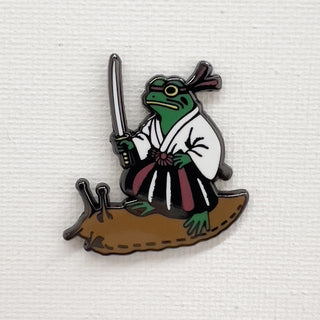 Frog Samurai Slug Pin