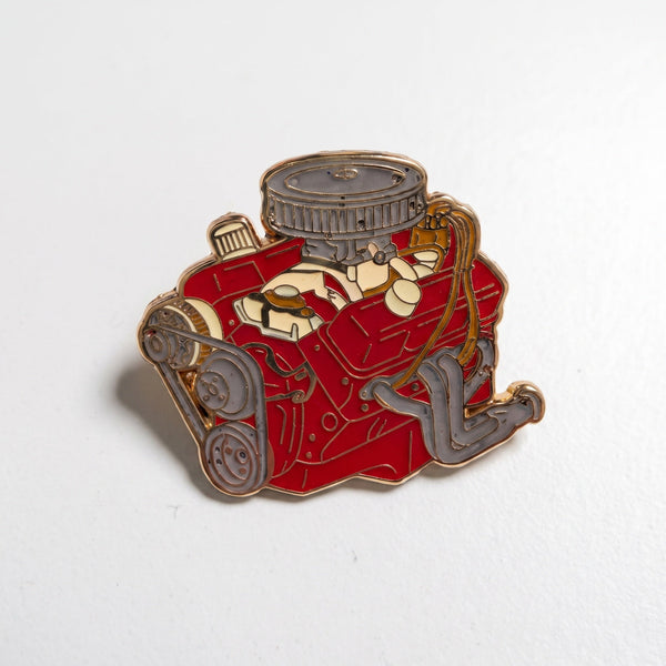 Small Block enamel pin