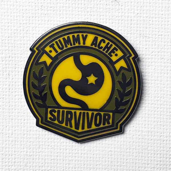 Tummy Ache Survivor Pin