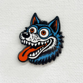 Crazy Wolf Pin