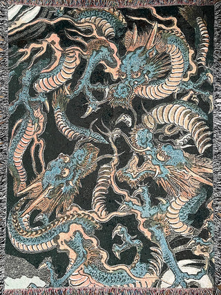 Kuniyoshi Dragons Blanket
