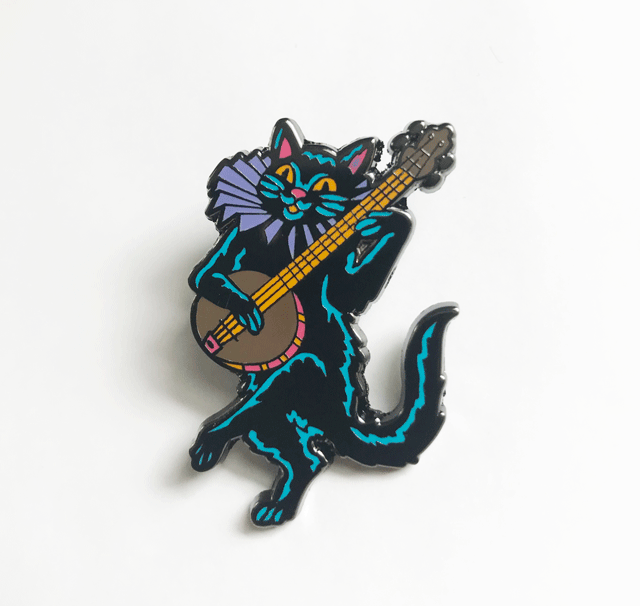 Banjo Cat Pin