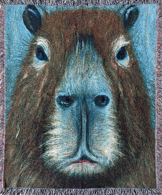 Capybara Portrait Blanket