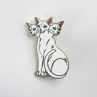 Three-Headed Cat Pin