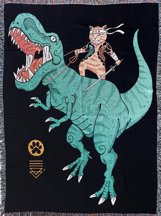 T Rex Cat Blanket